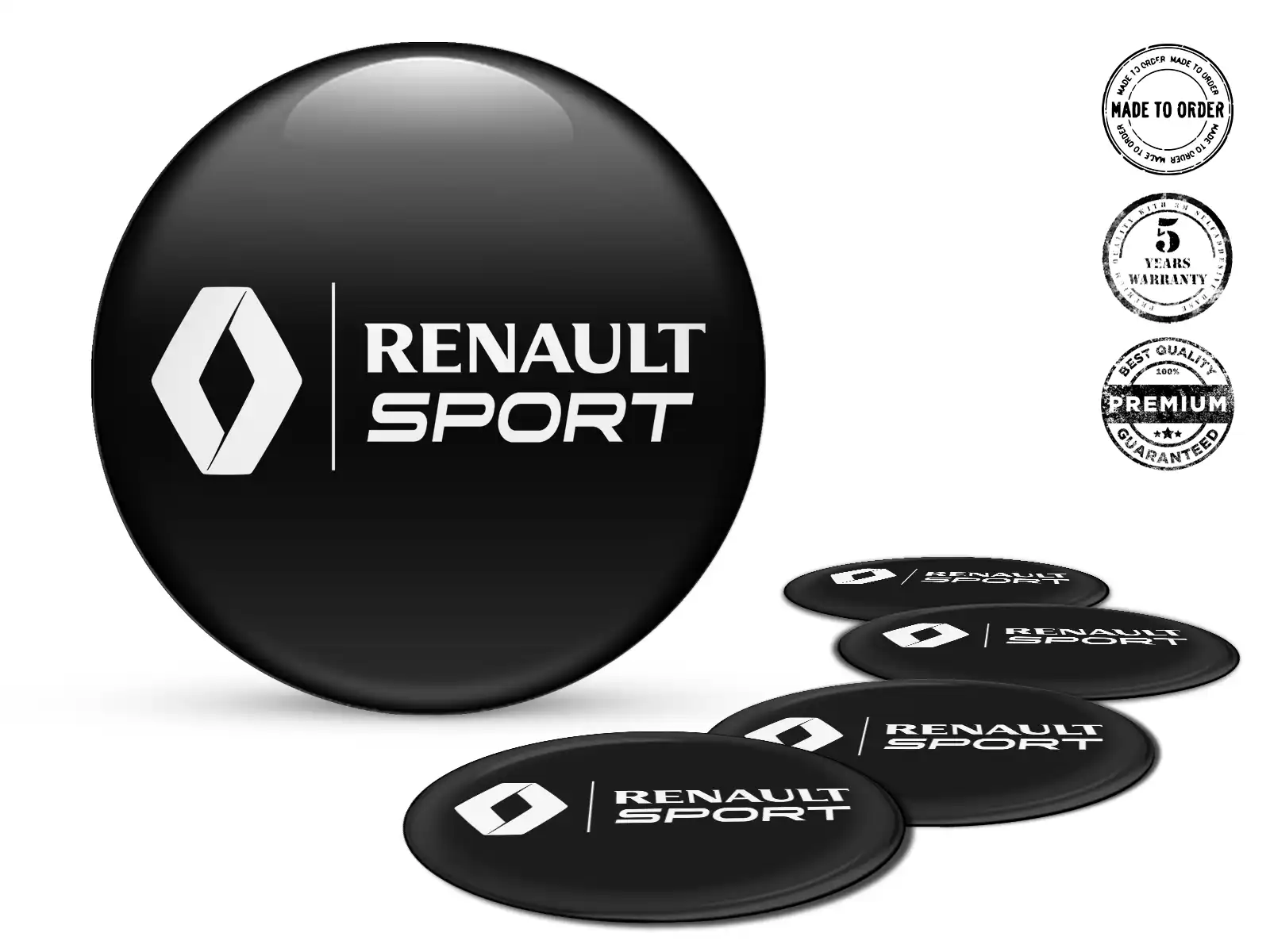 Renault Harzgewölbte Aufkleber Rennsport-Felgenlogos